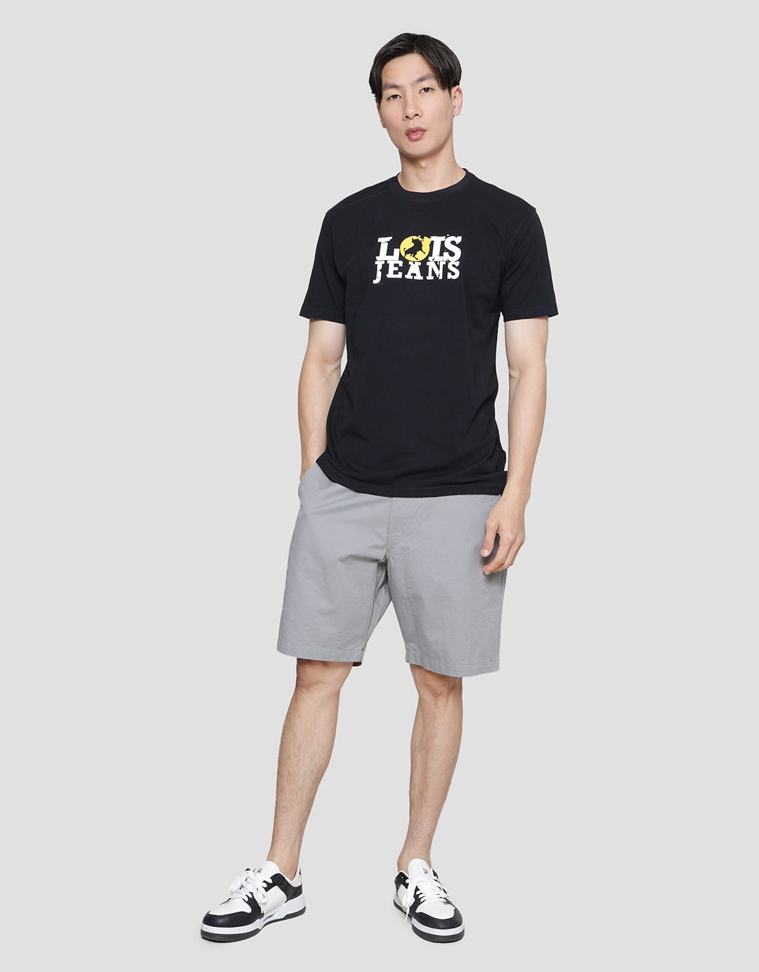 Lois Jeans Logo Casual Kaos Pria