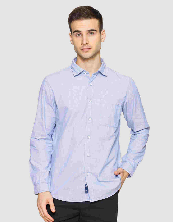 Lois Pocket Detail Kemeja Lengan Panjang Pria