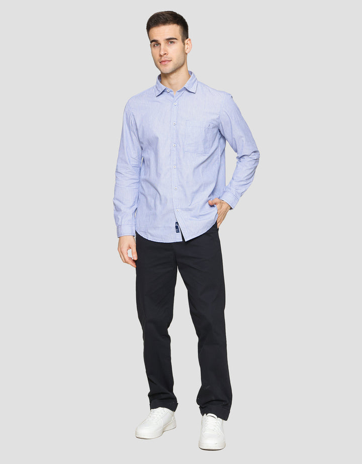 Lois Pocket Detail Kemeja Lengan Panjang Pria