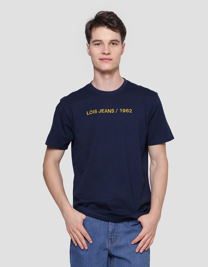 Lois Wording Logo Print Kaos Pria
