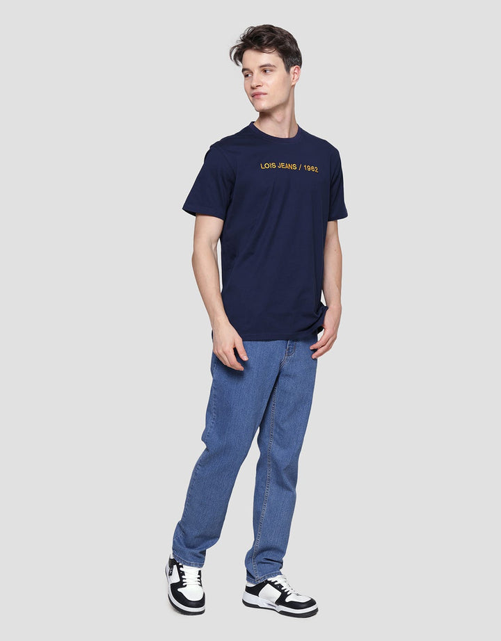 Lois Wording Logo Print Kaos Pria