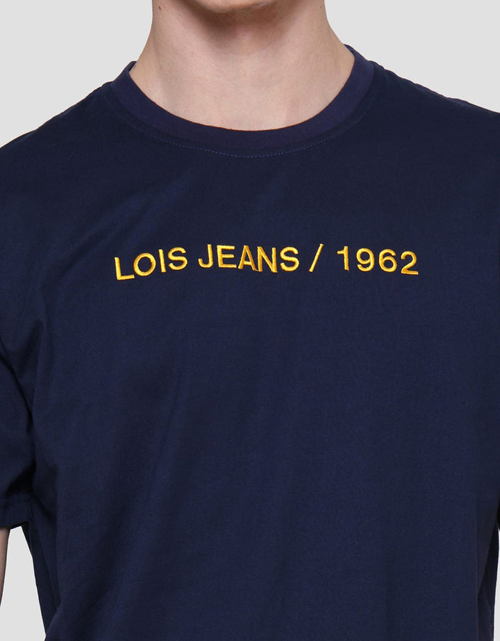 Lois Wording Logo Print Kaos Pria