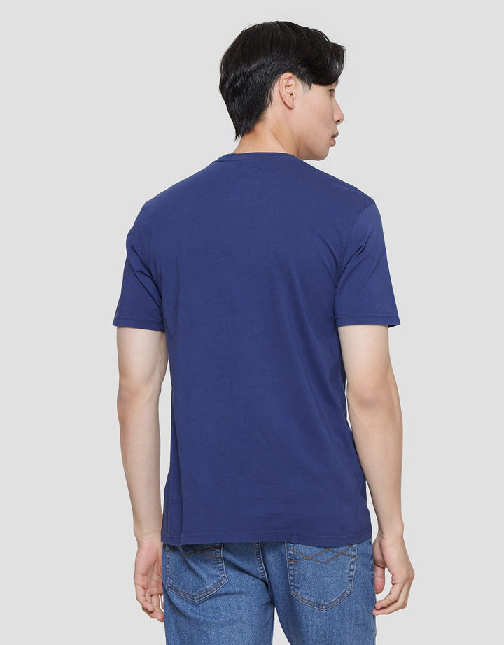 Lois Wording Print Brand Kaos Lengan Pendek Pria