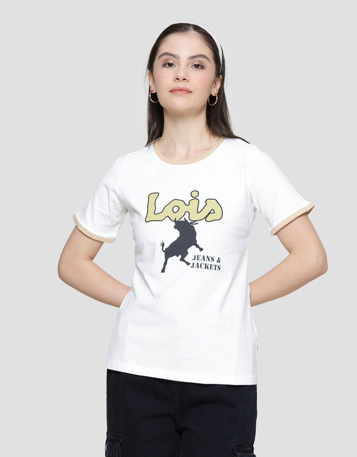 Lois Girl Logo Print Jersey Women's T-Shirt