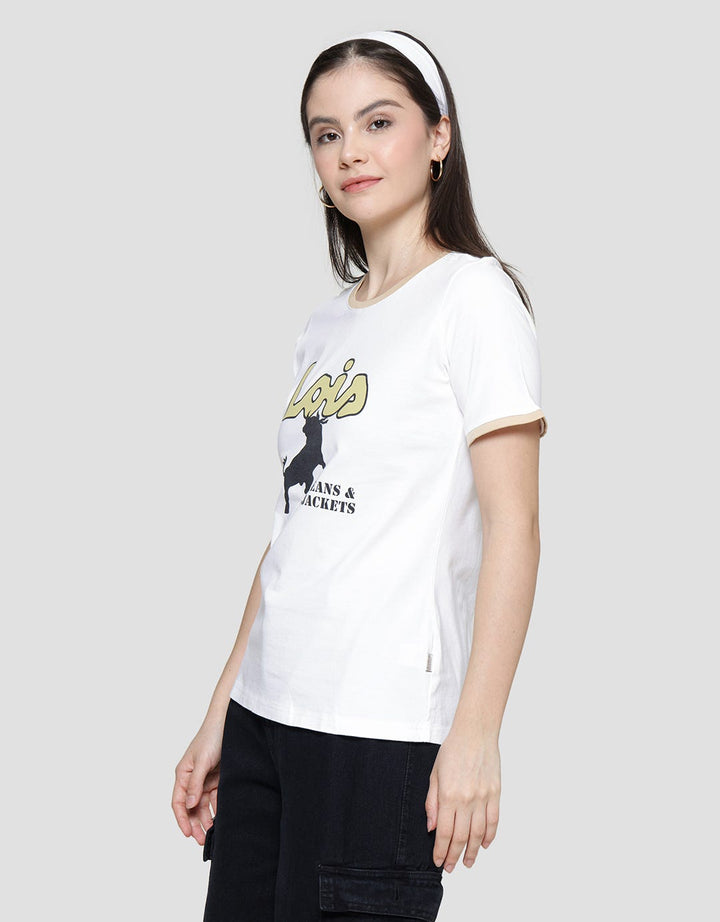 Lois Girl Logo Print Jersey Women's T-Shirt