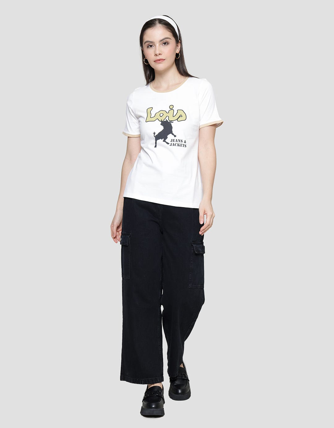 Lois Girl Logo Print Jersey Women's T-Shirt