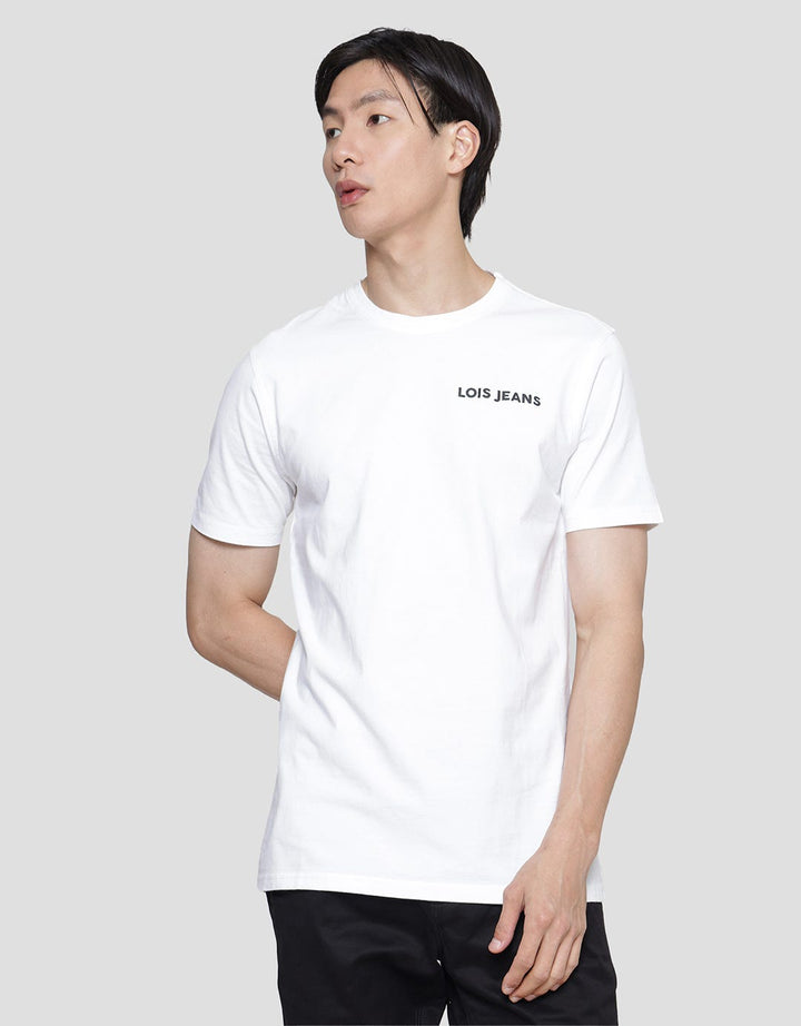 Lois Print Wording Brand Kaos Lengan Pendek Pria
