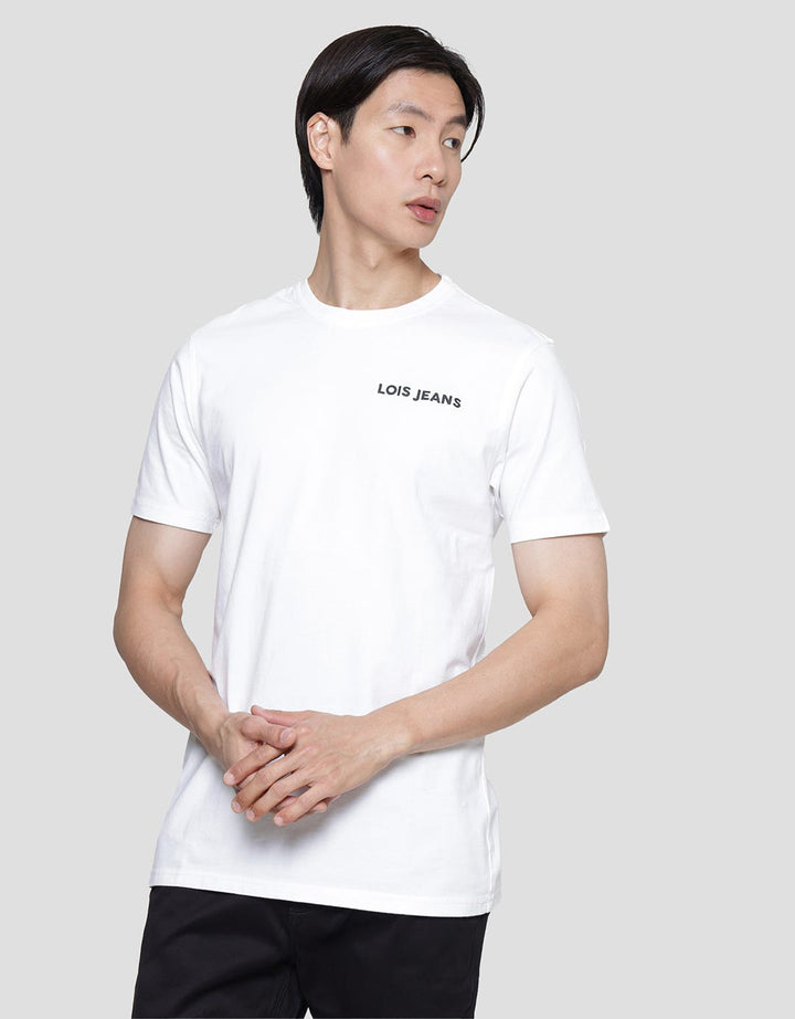 Lois Print Wording Brand Kaos Lengan Pendek Pria