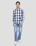 Lois Medium Plain Look Kemeja Lengan Panjang Pria