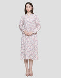 Triset Ladies Flower Print Dress Wanita
