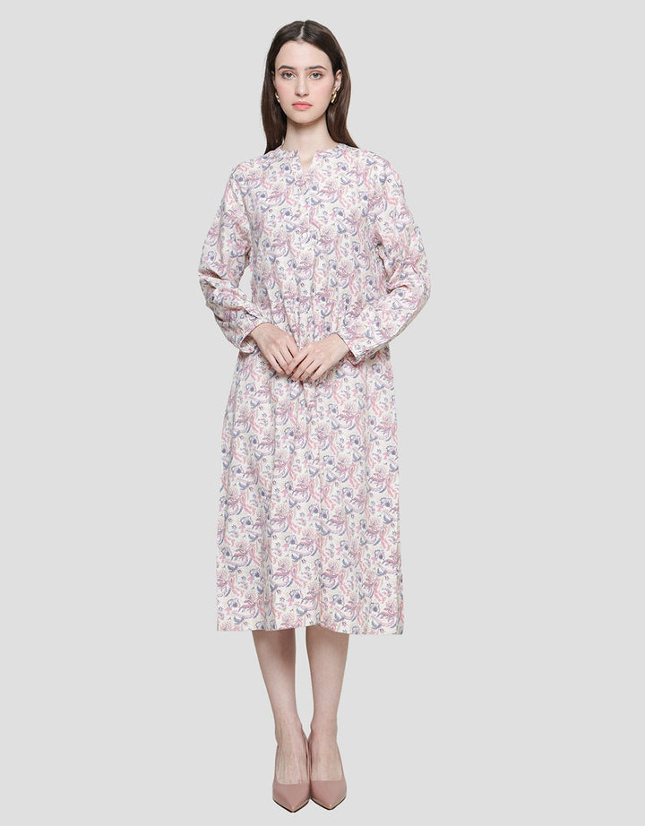 Triset Ladies Flower Print Dress Wanita