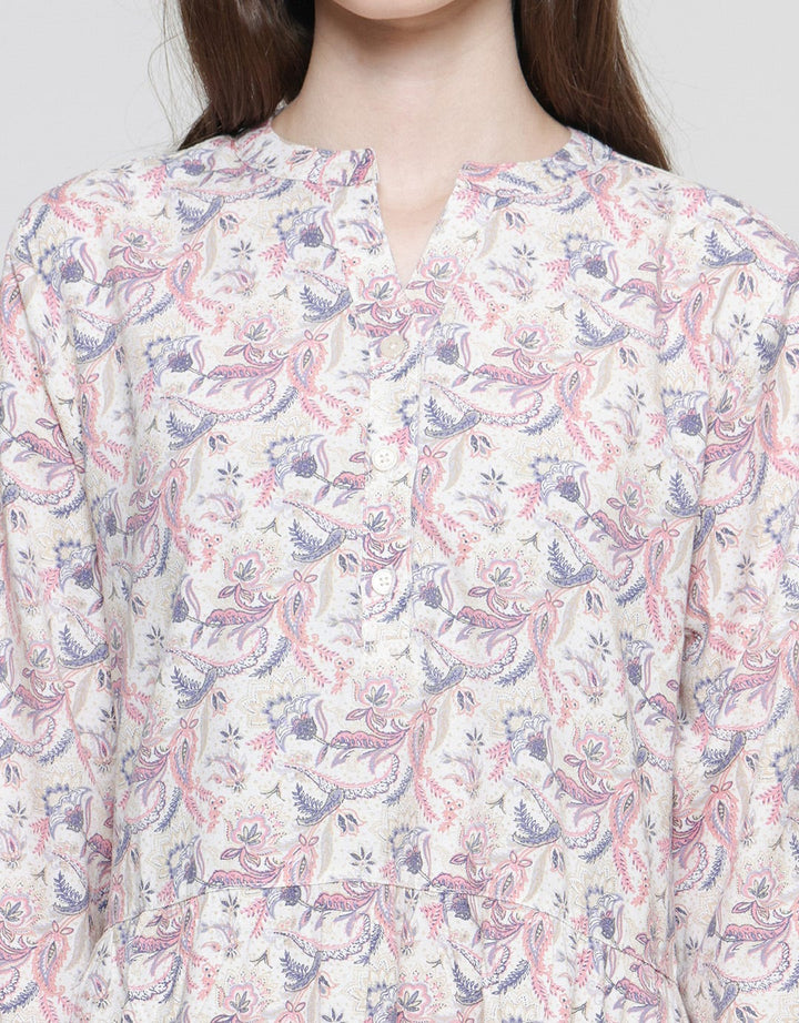 Triset Ladies Flower Print Dress Wanita