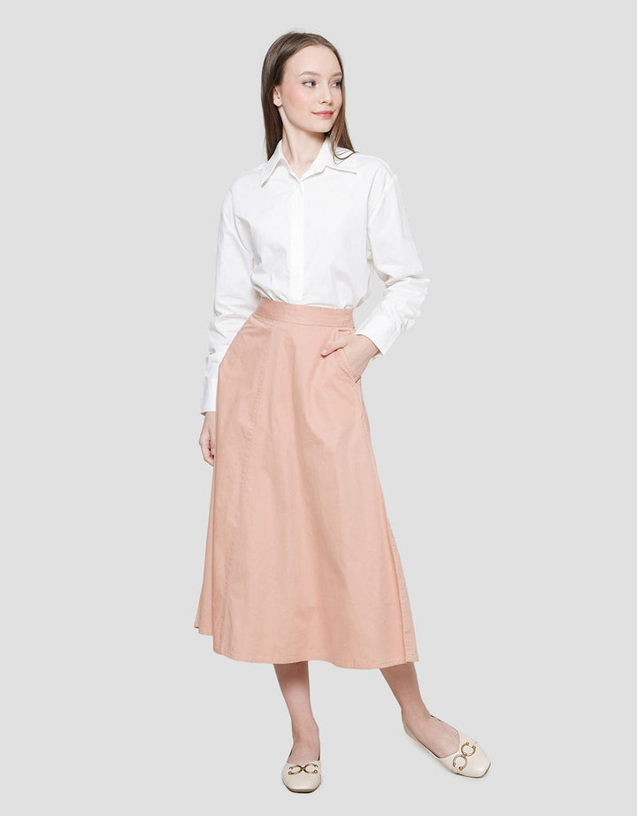 Triset Plain Look Rok Wanita
