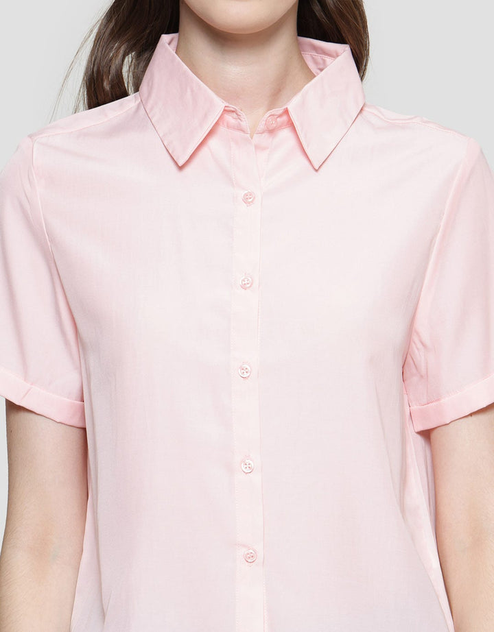 Nevada Top Boxy Kemeja Lengan Pendek Wanita