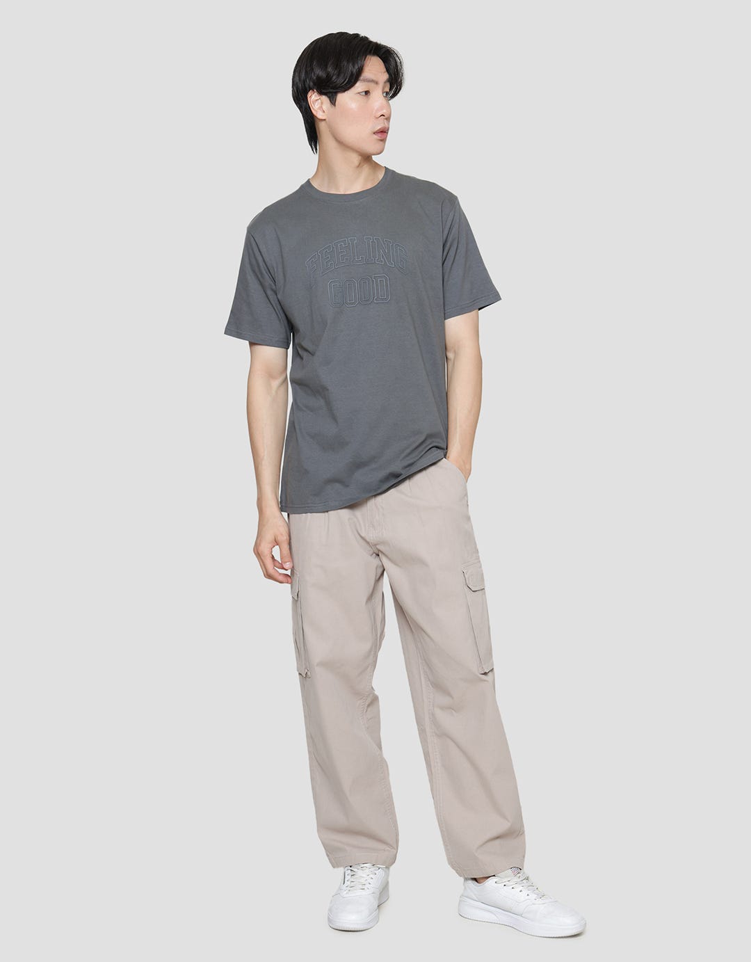 Nevada Sunset Palm Tree Kaos Casual Pria