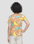Little M Print Dino Kaos Lengan Pendek Anak Laki-Laki