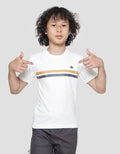 Little M Print Garis Dada Kaos Lengan Pendek Anak Laki-Laki