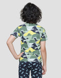 Little M Dino Army Print Boys Short Sleeve T-Shirt