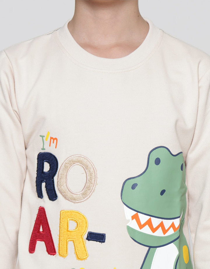Little M Dino Towel Sweater Anak Laki-laki