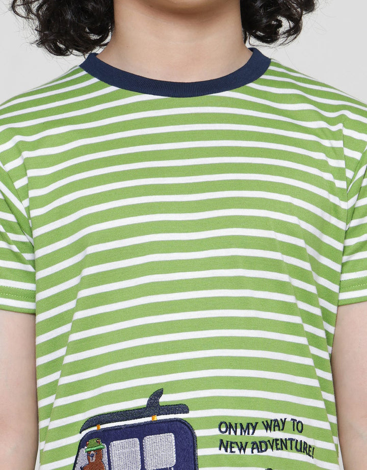 Little M Stripe Style Boys T-Shirt
