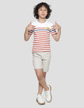 Little M Stripe Boys Short Sleeve T-Shirt Application
