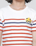 Little M Stripe Boys Short Sleeve T-Shirt Application