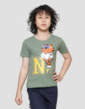 Little M Animal Print Kaos Lengan Pendek Anak Laki-laki