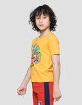 Little M Dino Print Kaos Lengan Pendek Anak Laki-laki