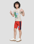 Little M Dino Print Boys Short Sleeve T-Shirt