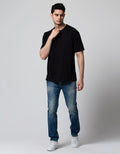 OBL BLACK ROUND NECK