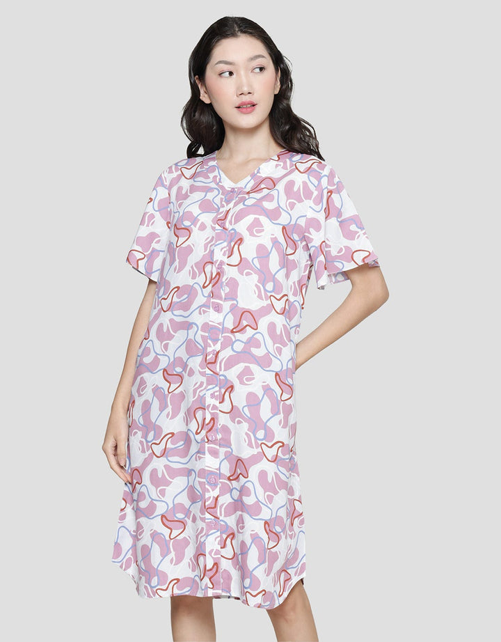 Nevada Pastel Tone Dress Tidur Wanita
