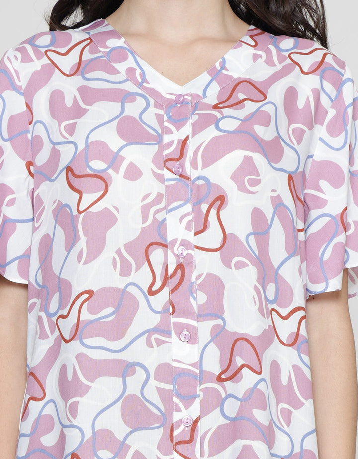 Nevada Pastel Tone Dress Tidur Wanita