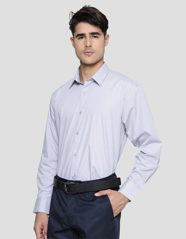 Stanley Adams Regular Solid Pointed Collar No Pocket Kemeja Pria