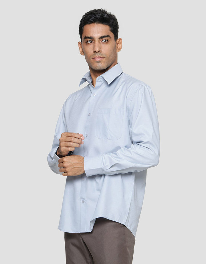 Cole Regular Solid Kemeja Lengan Panjang Pria