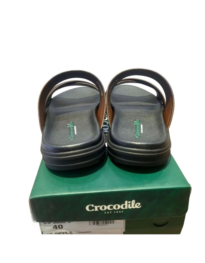 Crocodile Slip On Alas Kaki Polos Pria