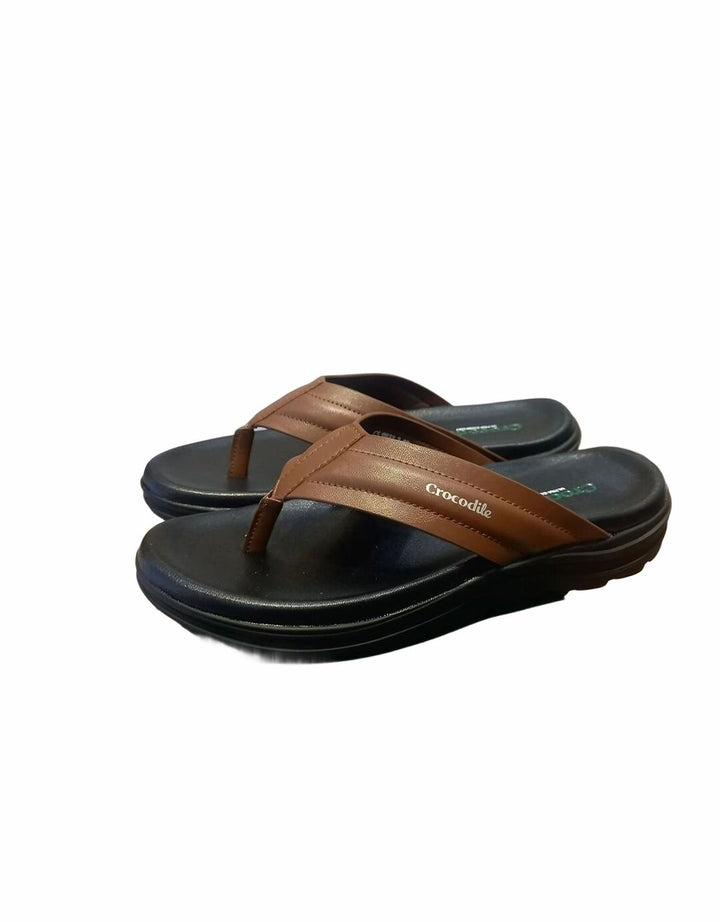 Crocodile Kulit Anti Selip Sandal Polos Pria