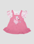 Pipiniko Overall Flaminggo Midi Dress Anak Perempuan