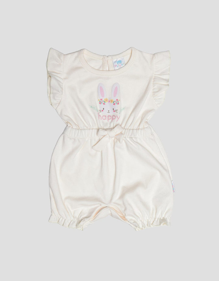 Pipiniko Bunny Happy Cream Multipack Romper Anak Perempuan