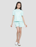 Aero Knit Henley Baju Set Anak Perempuan