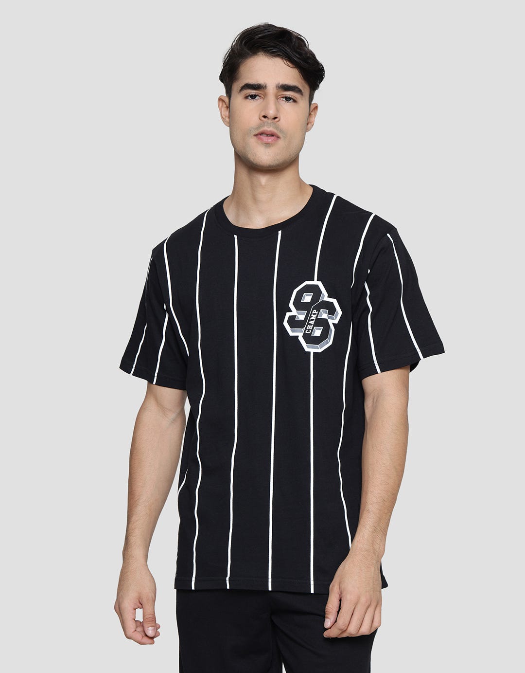 Nevada Print Stripe Vertical Varsity Men's Short Sleeve T-Shirt