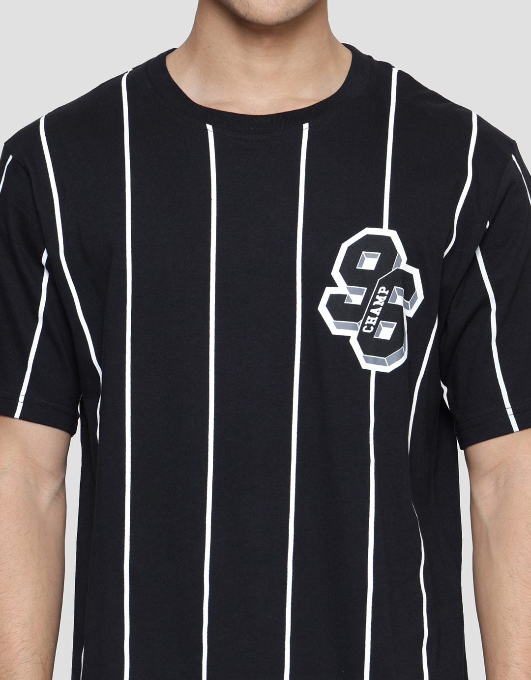 Nevada Print Stripe Vertical Varsity Men's Short Sleeve T-Shirt