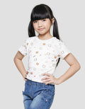 Little M Full Print Animal Cat Short Sleeve T-shirt for Girls