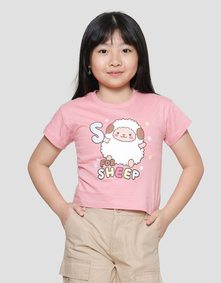 Little M S For Sheep Kaos Anak Perempuan