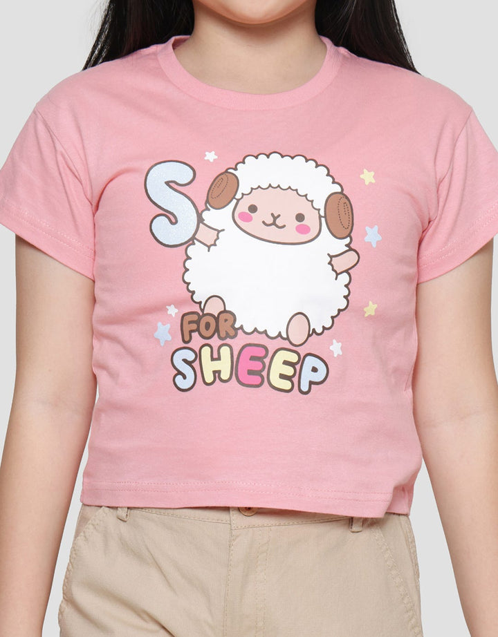 Little M S For Sheep Kaos Anak Perempuan