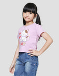 Little M Letter C For Cat Kilet Kaos Lengan Pendek Anak Perempuan