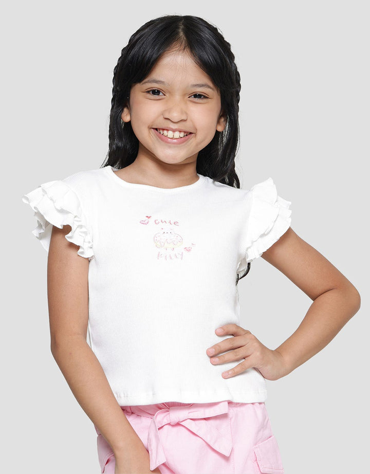 Little M Ruffle Double Girls T-Shirt