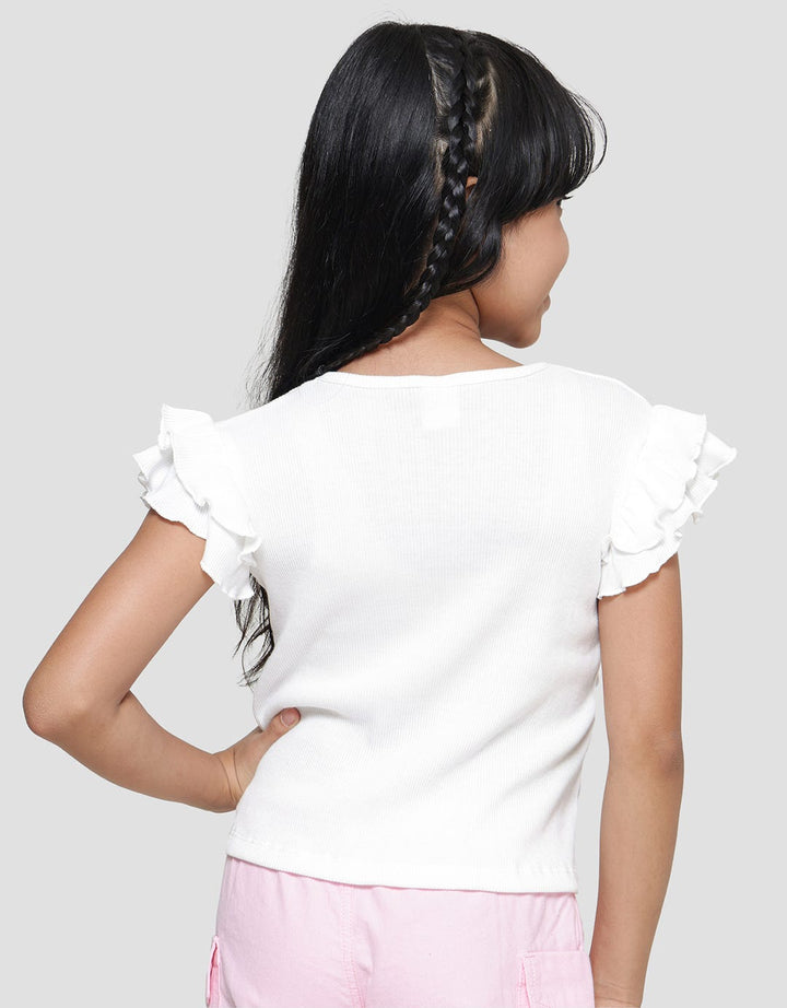 Little M Ruffle Double Girls T-Shirt