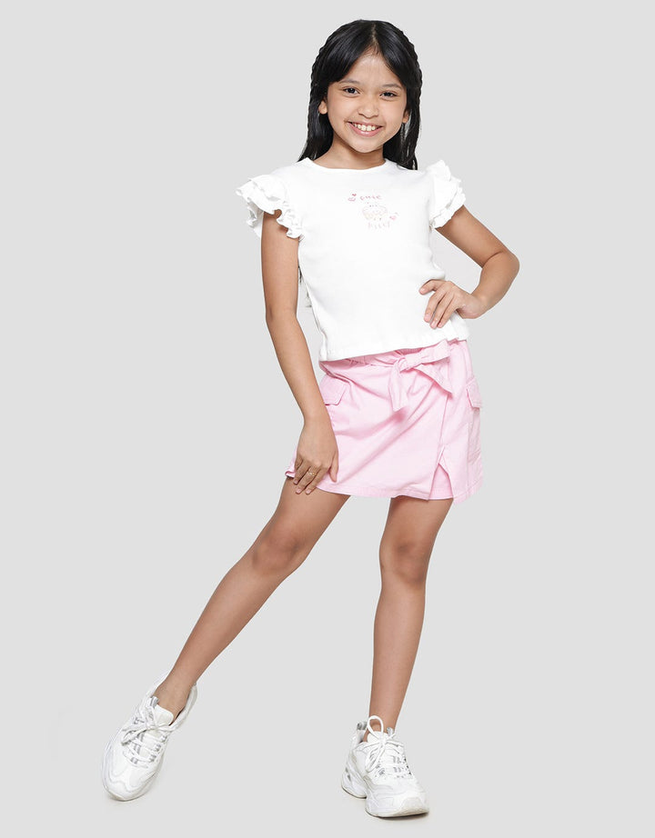 Little M Ruffle Double Girls T-Shirt