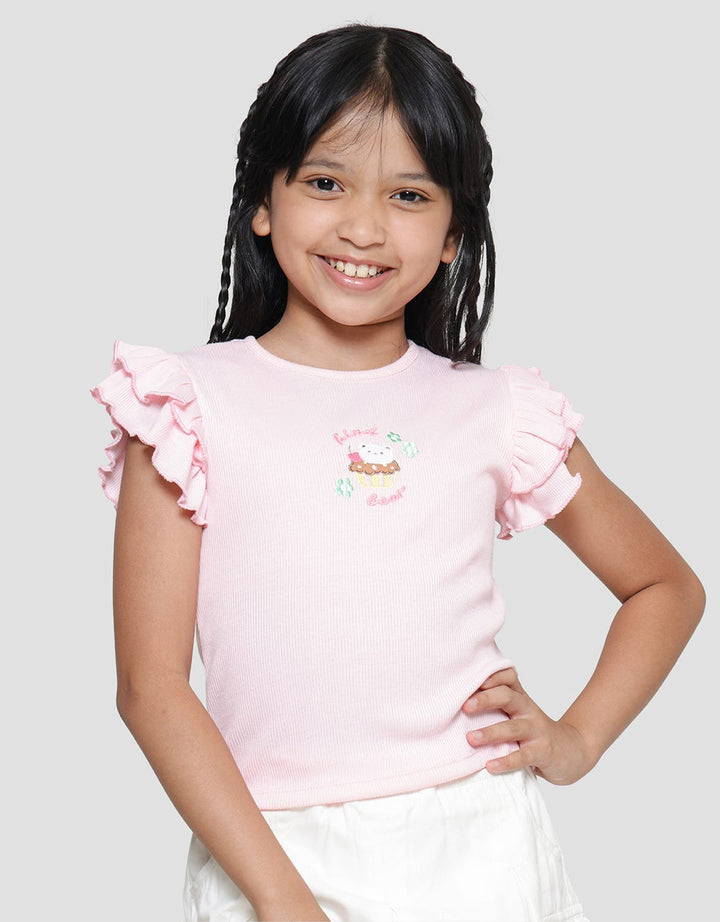 Little M Ruffle Double Girls T-Shirt