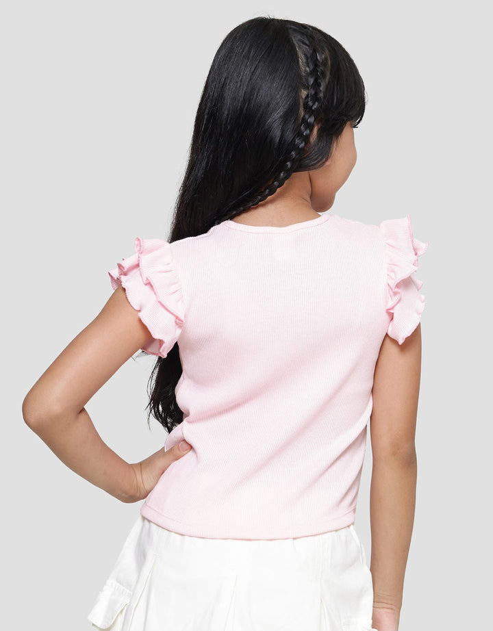 Little M Ruffle Double Girls T-Shirt